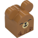 Duplo Medium Dark Flesh Brick 2 x 2 Curved with Ears and Teddy Bear (105424)