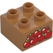 Duplo Medium Dark Flesh Brick 2 x 2 with Red Berries (3437 / 103926)