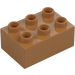 Duplo Medium Dark Flesh Brick 2 x 3 (87084)