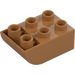 Duplo Beige Moyennement Foncé Brique 2 x 3 avec Inversé Pente Curve (98252)