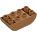 Duplo Medium Dark Flesh Brick 2 x 4 with Curved Bottom (98224)