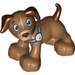 Duplo Medium Dark Flesh Dog with Paw-Print Harness (26130)