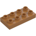 Duplo Středně tmavá tělová Deska 2 x 4 (4538 / 40666)