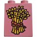 Duplo Medium Dark Pink Brick 1 x 2 x 2 with Wheat and Braided Rope without Bottom Tube (82072)