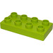 Duplo Medium Lime Plate 2 x 4 (4538 / 40666)