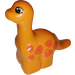 Duplo Medium Orange Brachiosaurus Baby with Red Spots (31045)