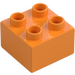 Duplo Středně oranžová Kostka 2 x 2 (3437 / 89461)