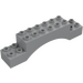 Duplo Keskitumma kivenharmaa Kaari Palikka 2 x 10 x 2 (51704)