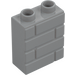 Duplo Medium Stone Gray Brick 1 x 2 x 2 with Brick Wall Pattern (25550)