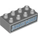 Duplo Gris piedra medio Ladrillo 2 x 4 con &#039;Jurassic World&#039; (3011 / 38244)