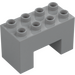 Duplo Medium Stone Gray Brick 2 x 4 x 2 with 2 x 2 Cutout on Bottom (6394)