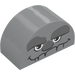 Duplo Medium Stone Gray Brick 2 x 4 x 2 with Curved Top with Grumpy Face (31213 / 107836)