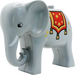 Duplo Gris Pierre Moyen Elephant avec Couverture et Étoiles (87553)