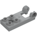 Дупло Средно каменно сиво Плоча 2 x 3 с Drum Държач с червен знак (65084 / 65491)