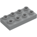 Duplo Medium Stone Gray Plate 2 x 4 (4538 / 40666)