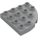 Duplo Medium Stone Gray Plate 4 x 4 with Round Corner (98218)