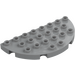 Duplo Střední kamenná šedá Deska 8 x 4 Semicircle (29304)