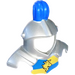 Duplo Metallic Silver Helmet with Blue Feather (51728 / 51768)