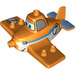 Duplo Orange Airplane - Dusty with Black Number 7 (17237)