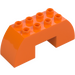 Duplo Orange Arch Brick 2 x 6 x 2 Curved (11197)