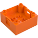 Duplo Orange Box with Handle 4 x 4 x 1.5 (18016 / 47423)