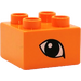 Duplo Orange Brick 2 x 2 with Eye (3437 / 45163)