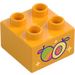 Duplo Orange Brick 2 x 2 with Fruit (3437)