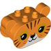 Duplo Orange Brick 2 x 4 x 2.5 with Tiger Ears (74953)