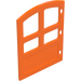 Duplo Orange Door with Smaller Bottom Windows (31023)