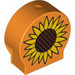 Duplo Orange Round Sign with Sunflower with Round Sides (41970 / 84614)