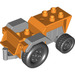 Duplo Orange Tractor with Gray Mudguards (73572)