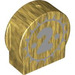 Duplo Pearl Gold Brick 1 x 3 x 2 with Round Top with 2 with Cutout Sides (14222 / 101573)