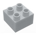 Duplo Pearl Light Gray Brick 2 x 2 (3437 / 89461)