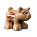 Duplo Piglet mit Braun und Beige Streifen auf Seite (1374 / 73318)