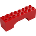 Duplo Rød Hvælving Klods 2 x 8 x 2 (18652)