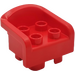 Duplo rouge Armchair avec Incurvé Bras (6477)