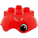 Duplo Red ball tube cover top with hinge with Eyes
