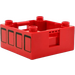 Duplo Rojo Caja con Asa 4 x 4 x 1.5 con Cuatro rectangles (52421 / 52423)