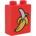 Duplo Red Brick 1 x 2 x 2 with Banana without Bottom Tube (4066 / 82285)