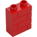 Duplo Rot Stein 1 x 2 x 2 mit Stein Mauer Muster (25550)