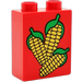 Duplo Red Brick 1 x 2 x 2 with Corn without Bottom Tube (4066 / 80550)