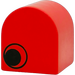 Duplo Red Brick 2 x 2 x 2 with Curved Top with Eye Pattern on Two Sides (3664)