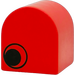Duplo Red Brick 2 x 2 x 2 with Curved Top with Eye Pattern on Two Sides (3664)