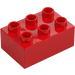 Duplo Czerwony Cegła 2 x 3 (87084)