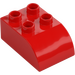 Duplo Red Brick 2 x 3 with Curved Top (2302)