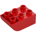 Duplo Red Brick 2 x 3 with Inverted Slope Curve (98252)