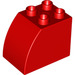 Duplo rouge Brique 2 x 3 x 2 avec Incurvé Côté (11344)