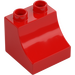 Duplo Red Brick with Curve 2 x 2 x 1.5 (11169)