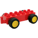 Duplo Red Car Base with Pullback Motor