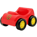 Duplo Red Car with &quot;1&quot; and Yellow Wheels